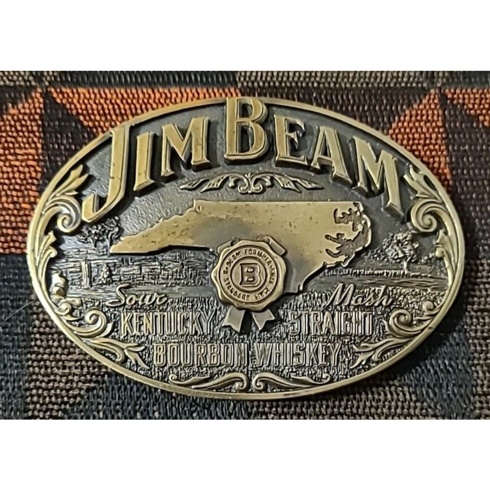 Vintage 90s 1996 Jim Bean Belt Buckle Collector Series in Original Packaging USA - Picture 5 of 14